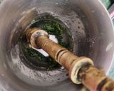 A picture of step 1 of Minty Lemony Rose Mojito.