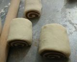 Hình bước làm 1 của món Bánh bao chay cuộn - vị sữa cacao
