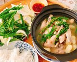 Hình bước làm 1 của món Lẩu gà nấu tiêu xanh