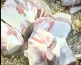 A picture of step 2 of Tinday Gosht (mutton).