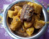 A picture of step 2 of Porridge yam.