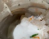 A picture of step 2 of Lichu Lonka Sherbet (Lychee Mirchi Sherbet).