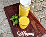 A picture of step 12 of Minty mango juice.