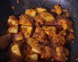 A picture of step 13 of Shaljam Gosht.