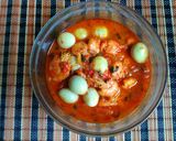 Foto langkah ke 4 dari resep Sambal kuah udang telur puyuh.