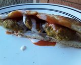 Foto del paso 8 de la receta: Sándwich🥐 de torticas de arvejas 🍅en pan turco🌿