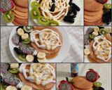 صورة لخطوة 5 من وصفة بان كيك 🥞الفاكهة🥝 والكريما