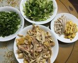 Hình bước làm 2 của món Bún thang