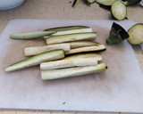 Foto del paso 1 de la receta: Berenjenas con miel