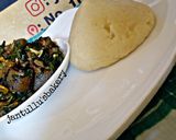 A picture of step 5 of Edika-Ikong soup.