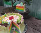 Foto langkah ke 5 dari resep Rainbow Cake kukus.