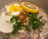 A picture of step 9 of Chicken Arroz Caldo.