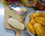 Foto langkah ke 1 dari resep Banana cheese grilled with fruit.