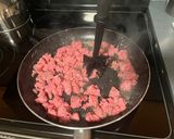 A picture of step 1 of Sloppy Joes.
