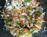 A picture of step 2 of Idlizza (Idli Pizza).
