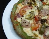 A picture of step 5 of Rang Birangi desi pizza.