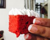 A picture of step 4 of Eggless Red velvet brownie.