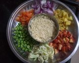 A picture of step 2 of Cook with dry fruits vegetables tehiri.