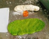 Hình bước làm 1 của món Cải bẹ dún (há cảo)