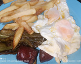 Foto del paso 2 de la receta: Huevos fritos con chorizo, pimiento y patatas