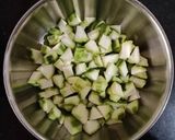 A picture of step 1 of Ridge gourd (Turai) Sabji.