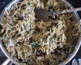 A picture of step 3 of Beans and spinach rice.