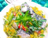 Hình bước làm 6 của món Canh chua cá lóc đồng nấu bông điên điển