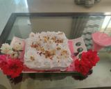 A picture of step 11 of Rose milk cake.