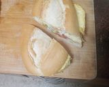 Foto del paso 3 de la receta Bocadillo de tortilla francesa y ensalada