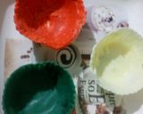 A picture of step 6 of Tricolor fruit custard tricolor chocolate bowl.