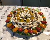 Une image de l'étape 9 de Salade de champignons et courgettes aux tomates cerises tricolores.