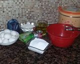 A picture of step 1 of Flag cake.