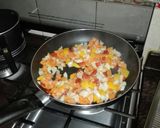 Foto del paso 1 de la receta: Pastel de verduras tricolor