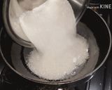 A picture of step 2 of Mysore Pak mouth melting.