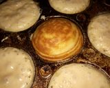 A picture of step 5 of Nutella stuffed mini pan cake.