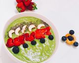 Hình bước làm 3 của món Sinh tố Kale, dứa, bơ