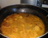 A picture of step 2 of Gatte ki subji.