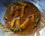বাঁধাকপি ও মটরশুঁটি দিয়ে কাতলা মাছের ঝোল(katla macher jhol recipe in Bengali) রেসিপি ধাপ - 5 ছবি