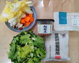 用赤味噌當作湯底🤤味噌山藥豆腐烏龍麵🍜的食譜步驟1照片