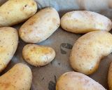 A picture of step 1 of My compound butter baked potato 🥔😋.