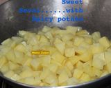 A picture of step 4 of Sweet Sevai with spicy potato .