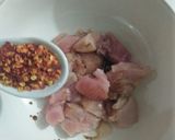 A picture of step 2 of Chicken Shaslik stick.