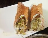 A picture of step 5 of Cannoli stuffed with fresh fruit Srikhand.
