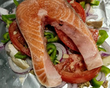 Foto del paso 1 de la receta: Salmón con verduras en papillote