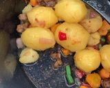 A picture of step 5 of Breakfast inspo | potatoes and beef.
