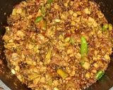 A picture of step 5 of Qeema karaily.
