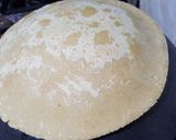 A picture of step 3 of Besan ki Roti.Piyaz Tamatar Hari Mirch Chutney.