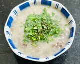 Hình bước làm 4 của món Cháo Thịt Bò Rau Cần