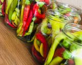 Ecetes kosszarvú paprika savanyúság recept fázis 3 fotója