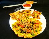 A picture of step 5 of Korean Veggie Pancake - (Yachaejeon) - Cook in 5 Minutes.